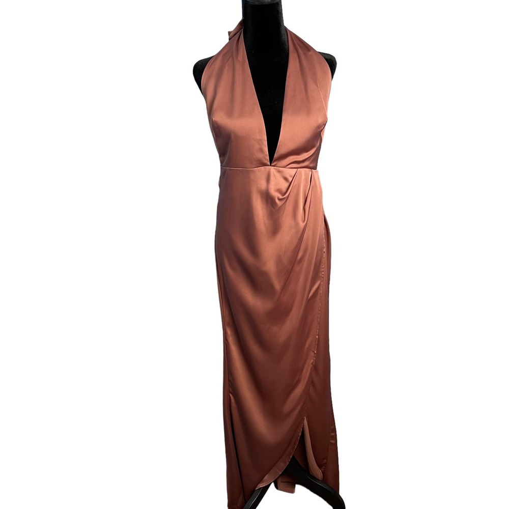 Revolve Women's Nookie Stella Plunge Gown in Mocha Size M